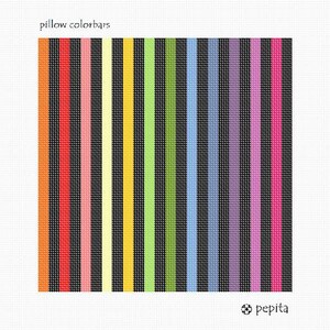 Needlepoint Kit or Canvas: Pillow Colorbars