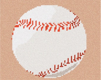 Needlepoint Kit or Canvas: Baseball