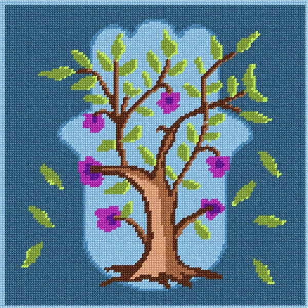 Tree of Life Needlepoint Canvas Etsy