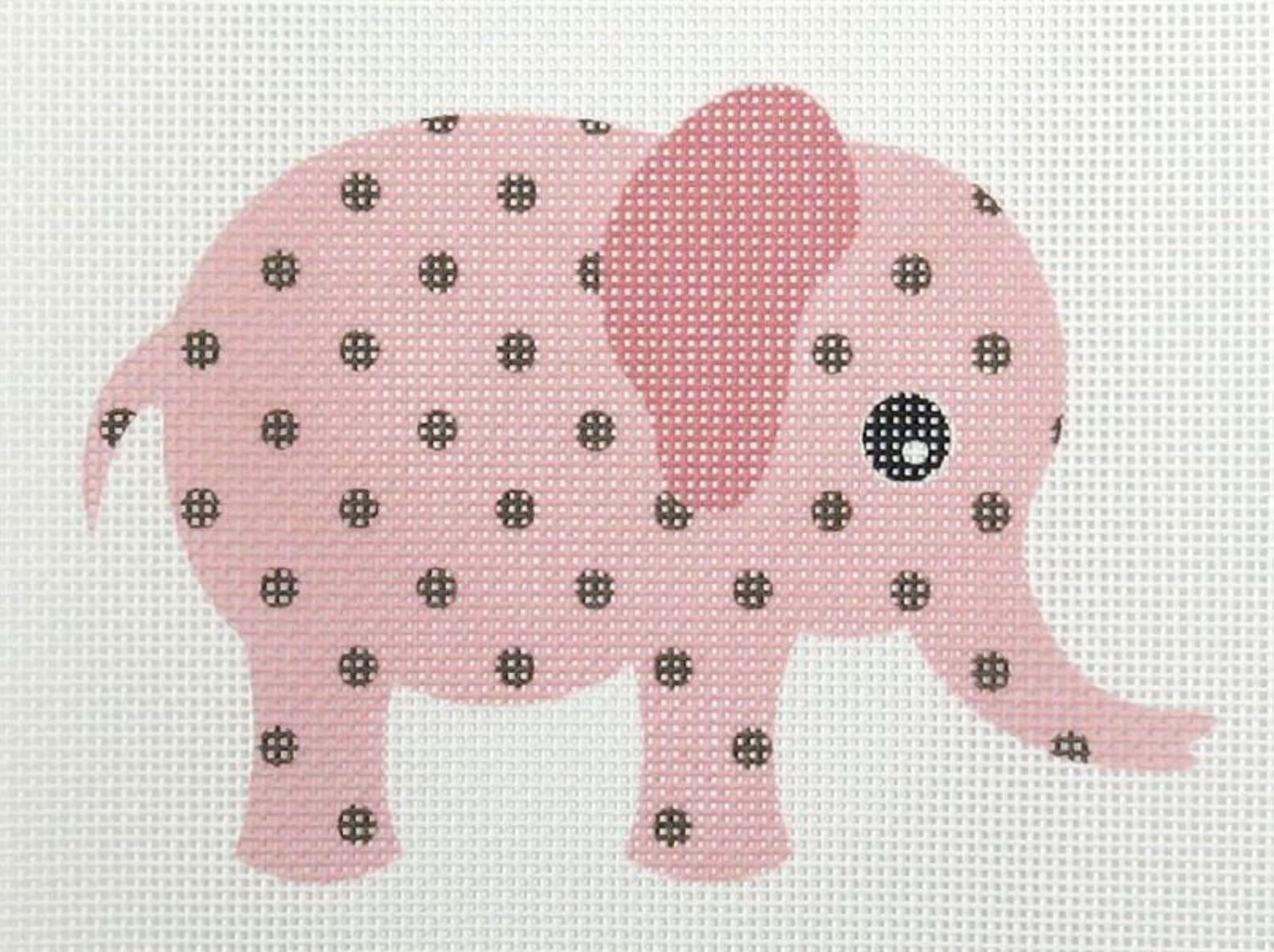 Needlepoint Kit or Canvas Pink Elephant Etsy