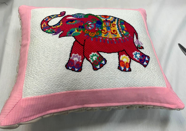 Needlepoint Kit or Canvas Elephant in Celebration Etsy