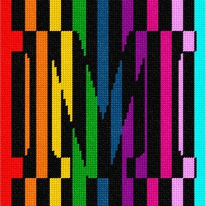 Needlepoint Kit or Canvas: Letter M Illusion