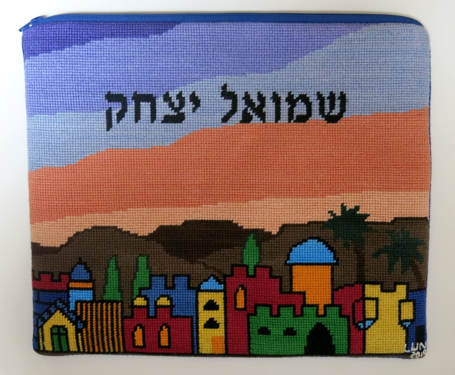 Jerusalem Tallit Bag Needlepoint Canvas Etsy