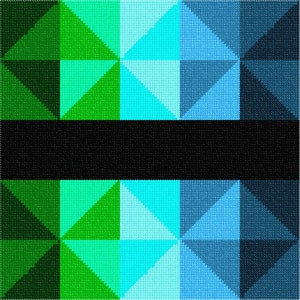 Needlepoint Kit or Canvas: Tefillin Triangular Ombre