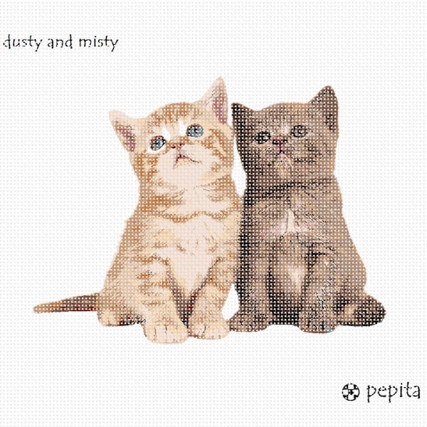 Needlepoint Kit or Canvas: Dusty And Misty