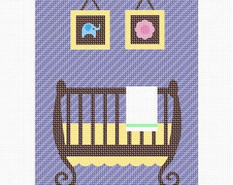 Needlepoint Kit or Canvas: Uni Baby Crib