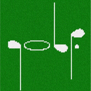 Needlepoint Kit or Canvas: Golf Word