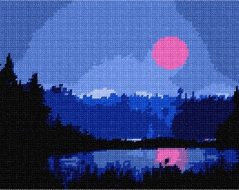 Needlepoint Kit or Canvas: Twilight