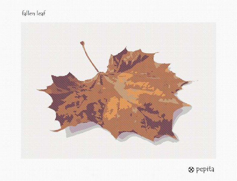 Needlepoint Kit or Canvas: Fallen Leaf Bild 2