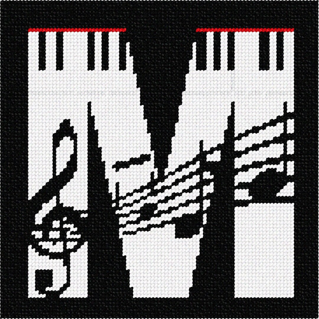 Needlepoint Kit or Canvas Letter M Music Etsy