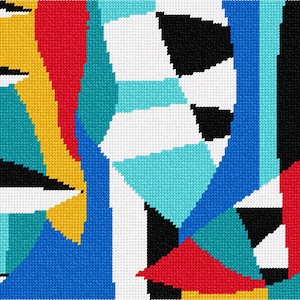 Needlepoint Kit or Canvas: Abstract Pattern