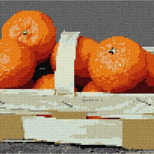Needlepoint Kit or Canvas: Mandarin Oranges