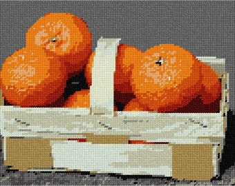 Needlepoint Kit or Canvas: Mandarin Oranges