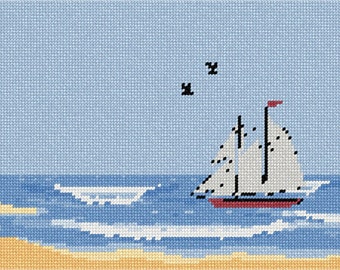 Needlepoint Kit or Canvas: Boating