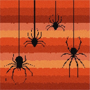 Needlepoint Kit or Canvas: Spiders