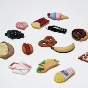 Food miniature flatbacks Jesse James no shank novelty buttons Free Shipping