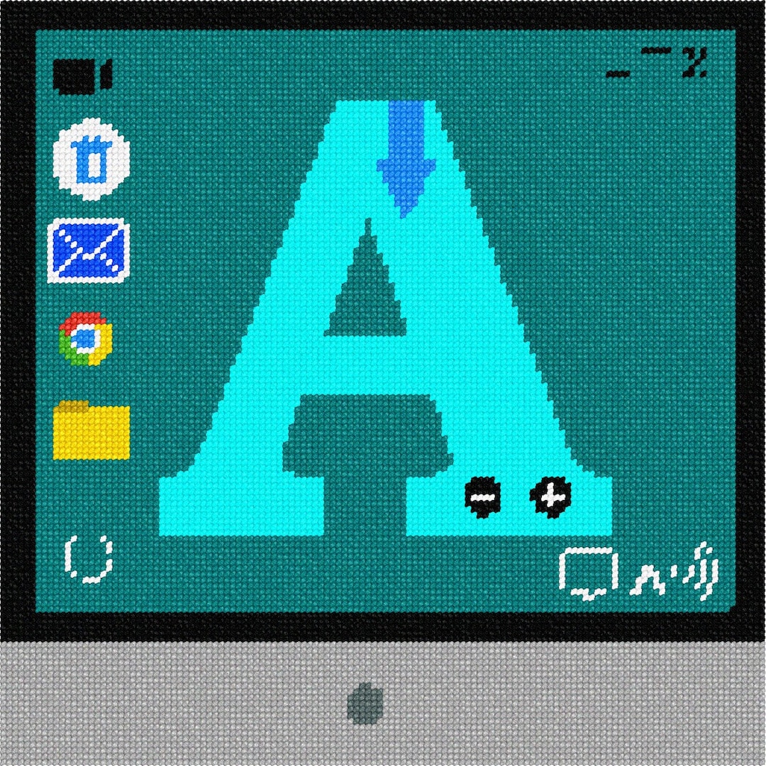 Needlepoint Kit or Canvas Letter A Desktop Etsy