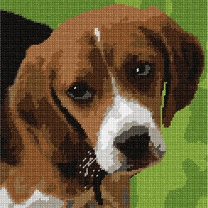 Needlepoint Kit or Canvas: Beagle Puppy