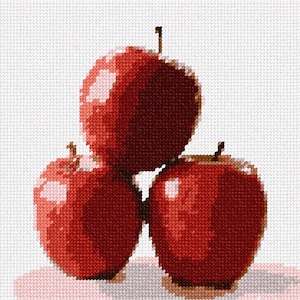 Needlepoint Kit or Canvas: Red Apples