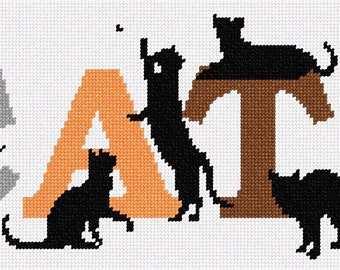 Needlepoint Kit or Canvas: Cats Galore