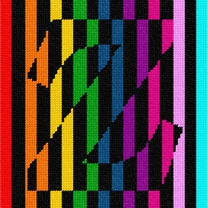 Needlepoint Kit or Canvas: Letter Z Illusion