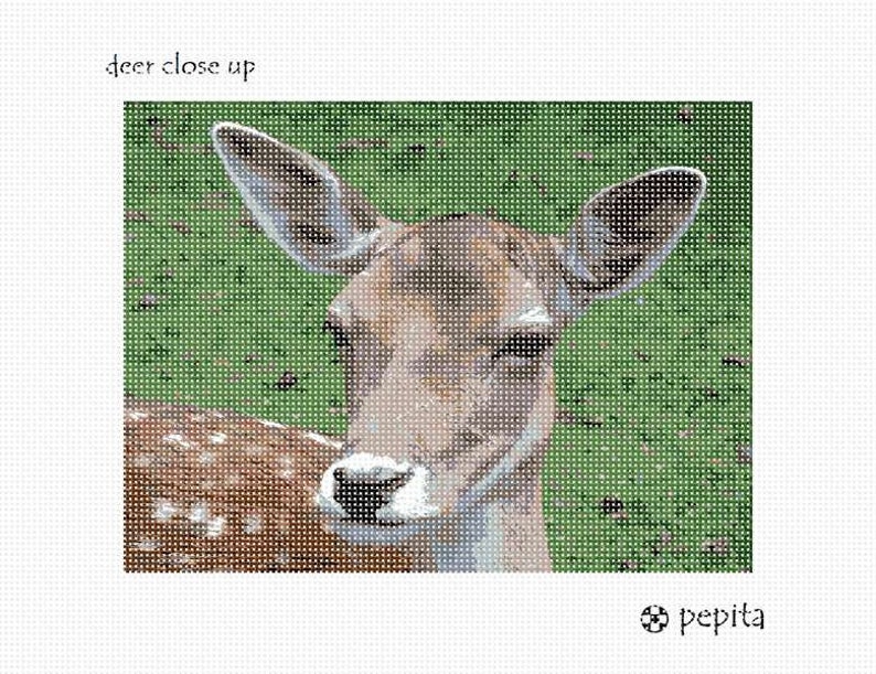 Needlepoint Kit or Canvas: Deer Close Up image 2