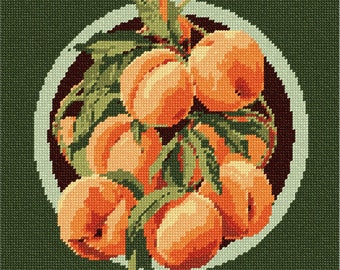 Needlepoint Kit or Canvas: Peaches