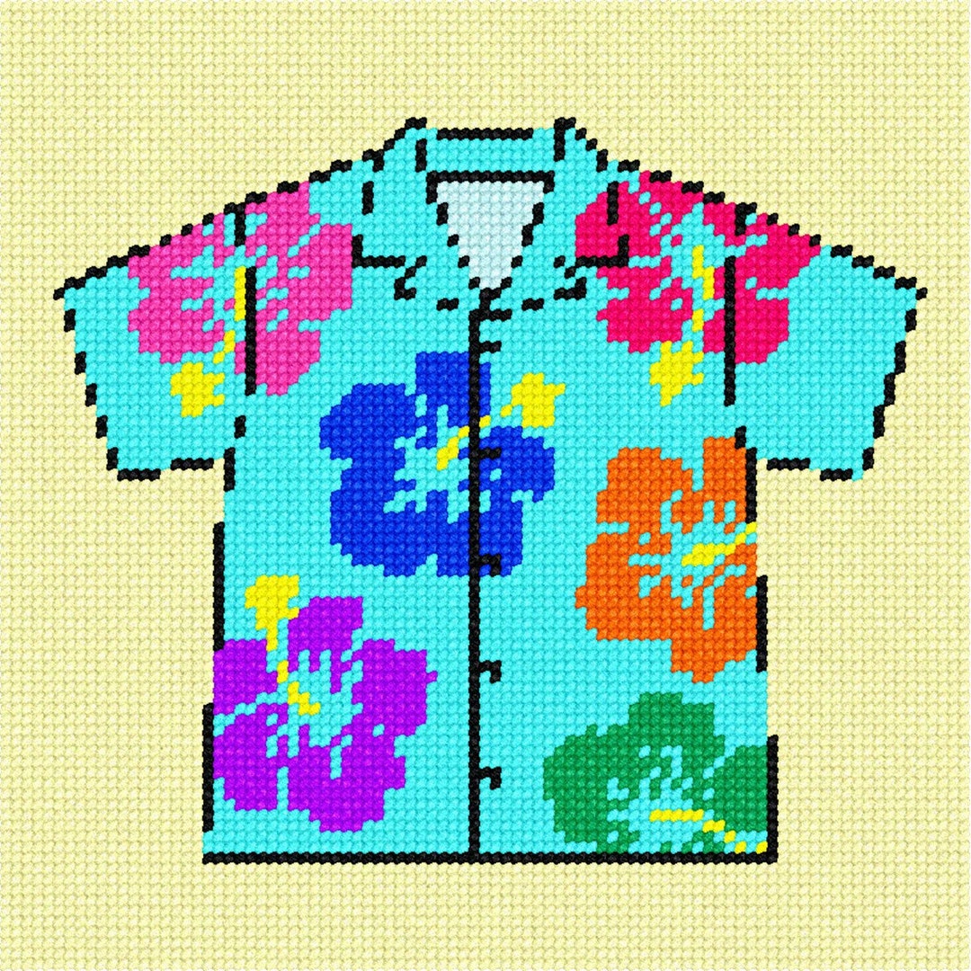 Needlepoint Kit or Canvas Hawaiian Shirt Etsy