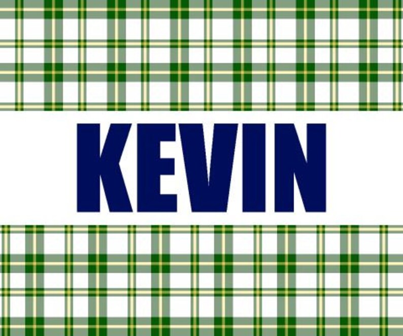 Needlepoint Kit or Canvas Custom Name Tartan