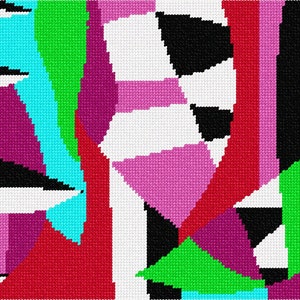 Needlepoint Kit or Canvas: Abstract Pattern 2