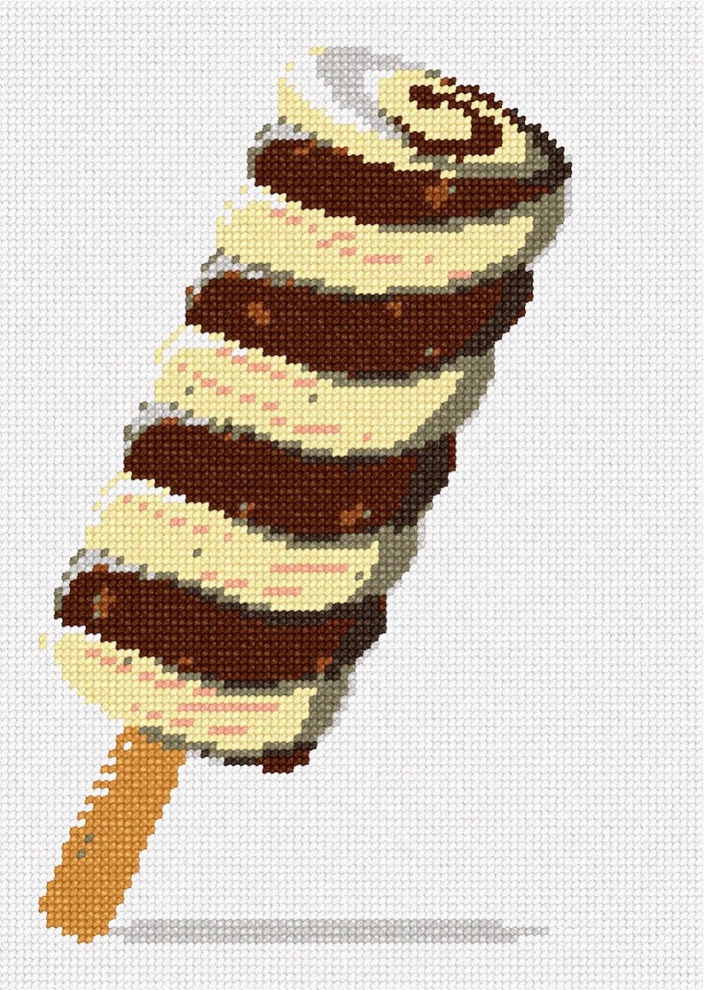 Needlepoint Kit or Canvas: Ice Cream Swirl Bild 1