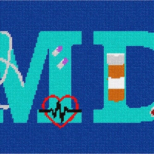 Needlepoint Kit or Canvas: Doctor Md