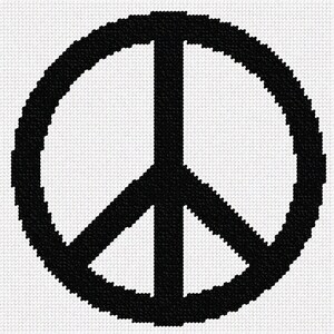 Needlepoint Kit or Canvas: Peace Sign