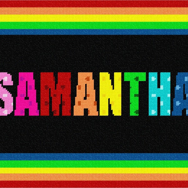 Rainbow Needlepoint Etsy