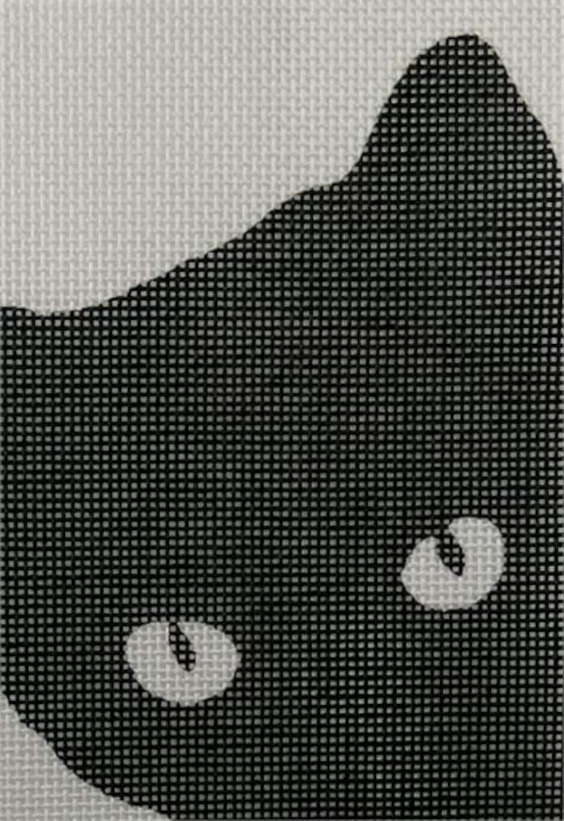 Needlepoint Kit or Canvas Cat Around Corner Etsy