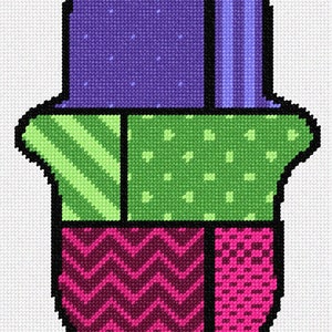 Needlepoint Kit or Canvas: Hamsa Patterns 2