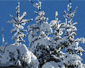 Needlepoint Kit or Canvas: Covered In Snow