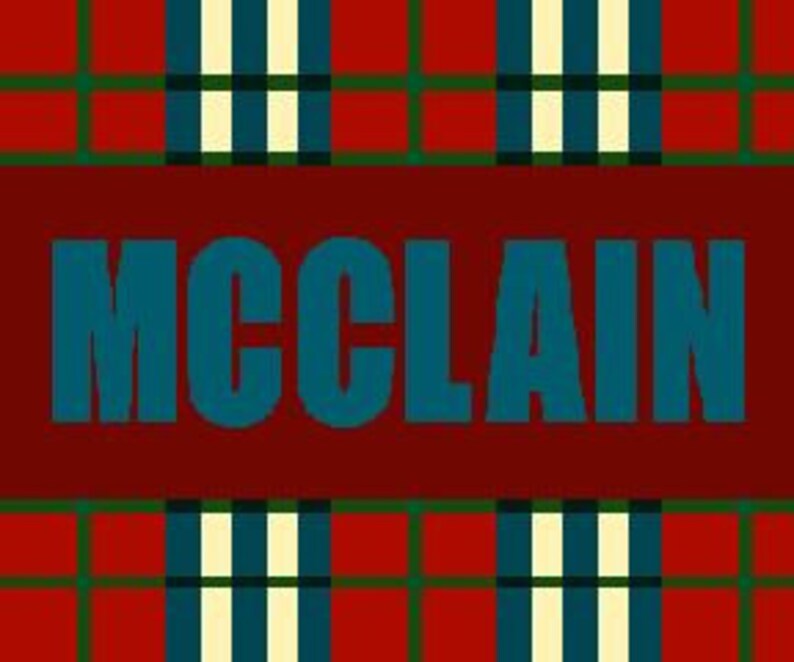Needlepoint Kit or Canvas Custom Name Tartan