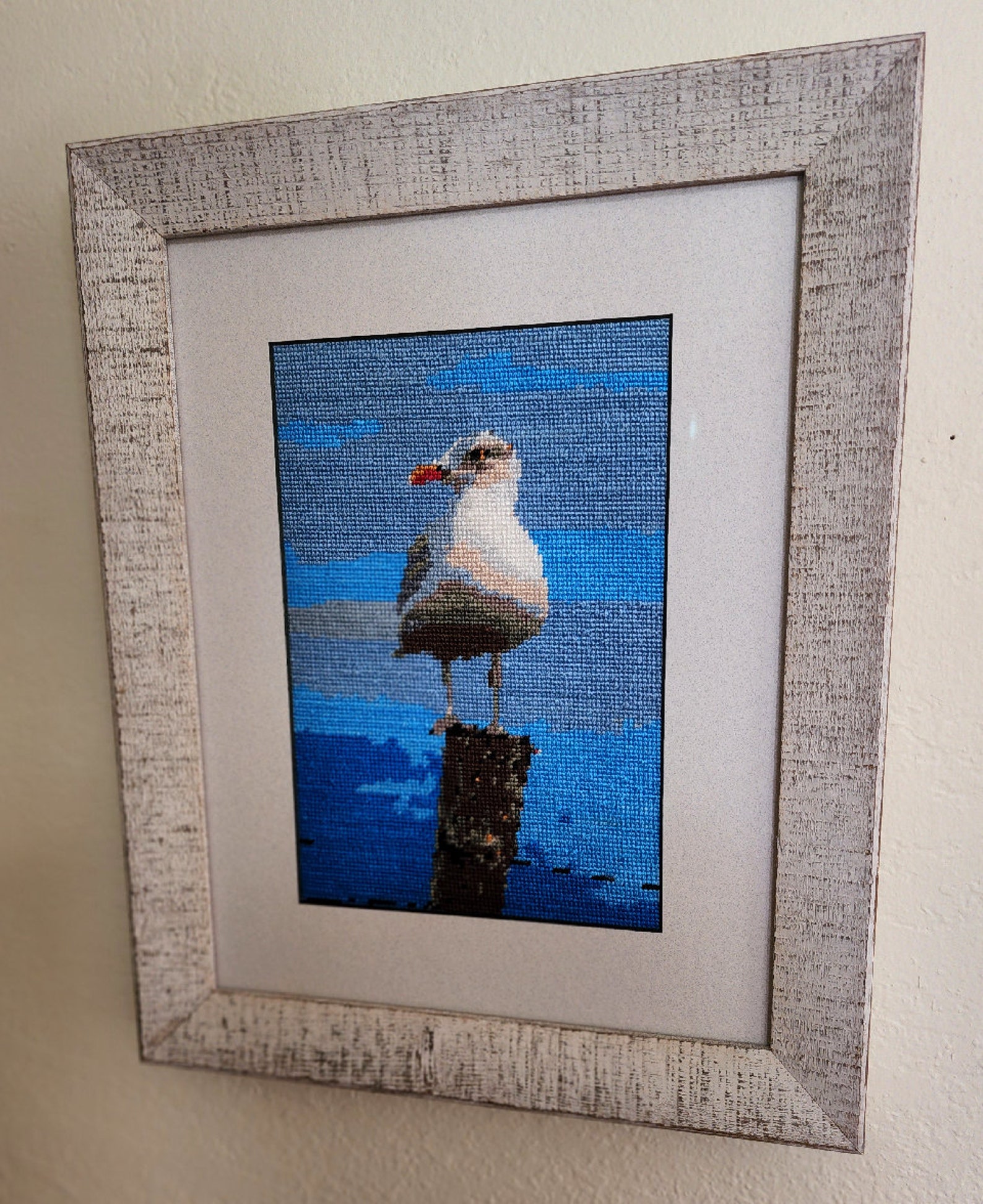 Needlepoint Kit or Canvas Seagull Post Etsy