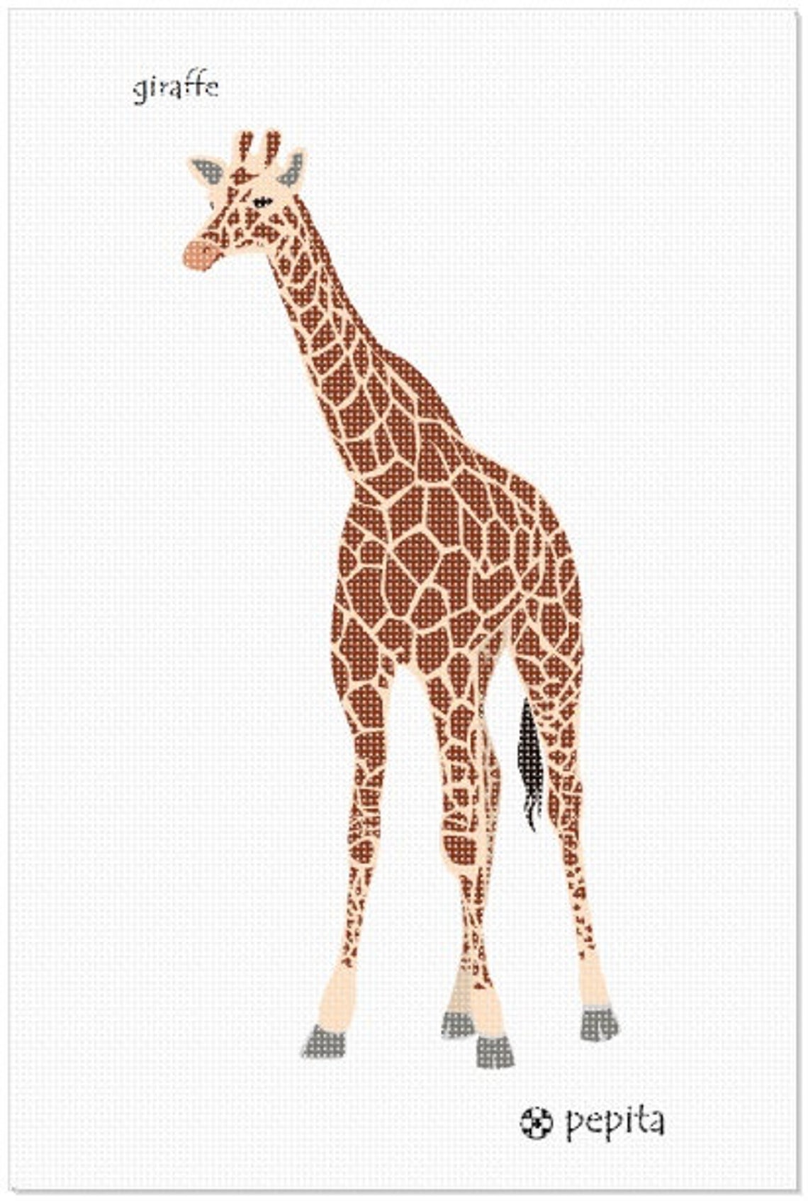 Needlepoint Kit or Canvas Giraffe Etsy