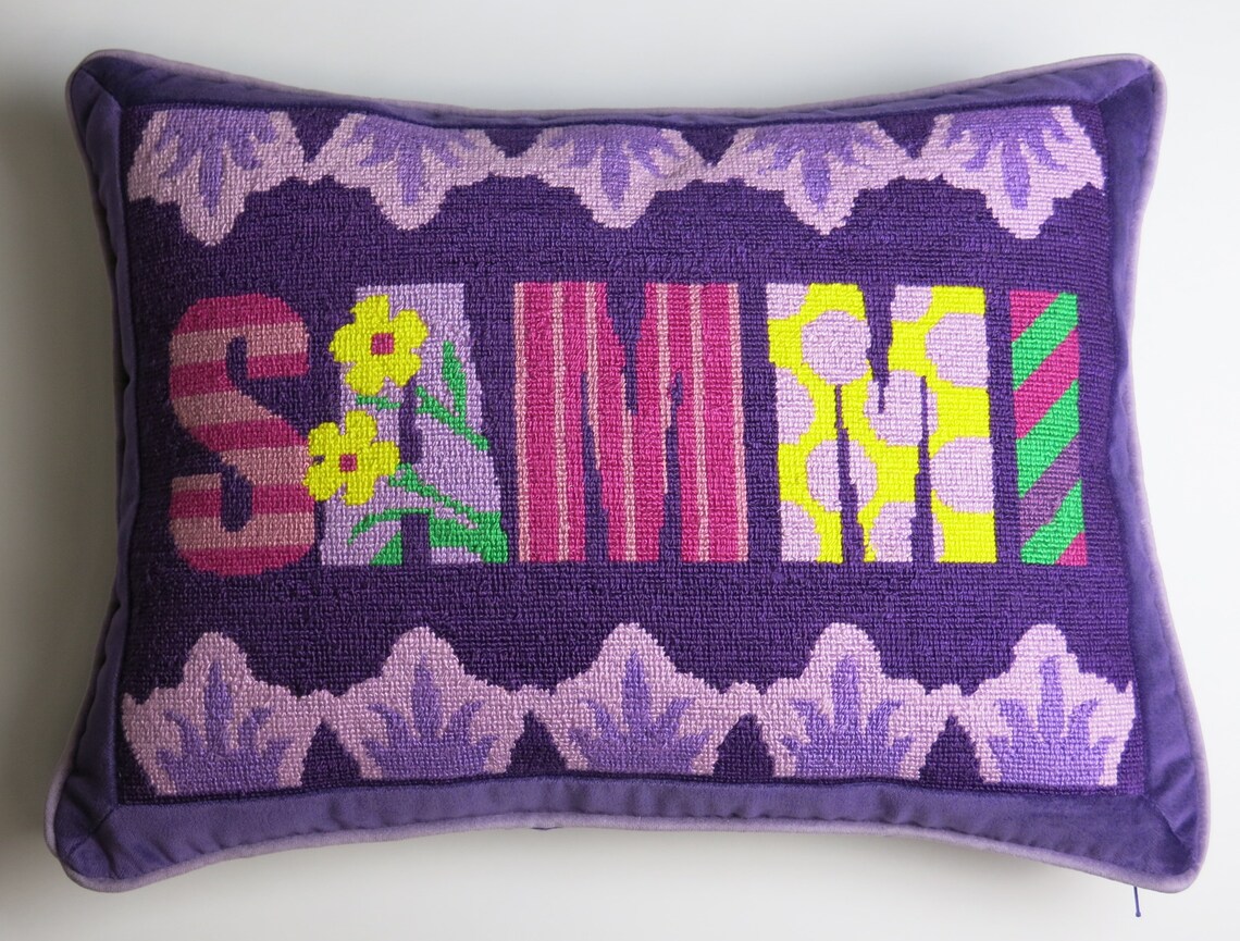 Needlepoint Kit or Canvas Name Patterns Etsy