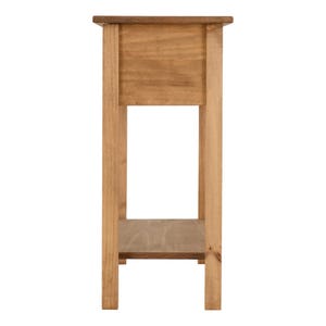 Unfinished Solid Pine Console Table, Farmhouse Entryway Sofa Table with Drawers and Shelf image 8