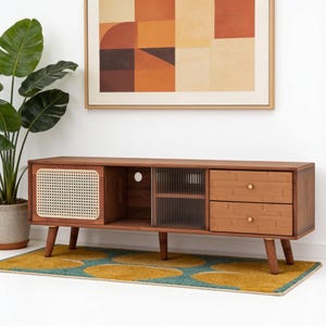 Bamboo Entertainment Center - Etsy