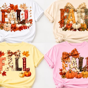 Herfst patchwork letters PNG, geruit luipaardprint, pompoen herfst, bladeren gezellig, sublimatieontwerp, herfst PNG bundel, digitale download