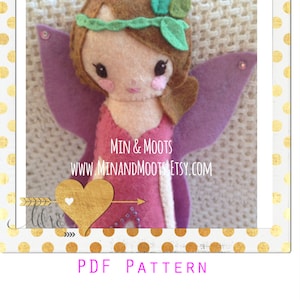 PDF PATTERN: A Splendid Tale, Fairy Doll. Instant Download. Softie Pattern. Plushie Pattern. Felt Doll Pattern. image 1