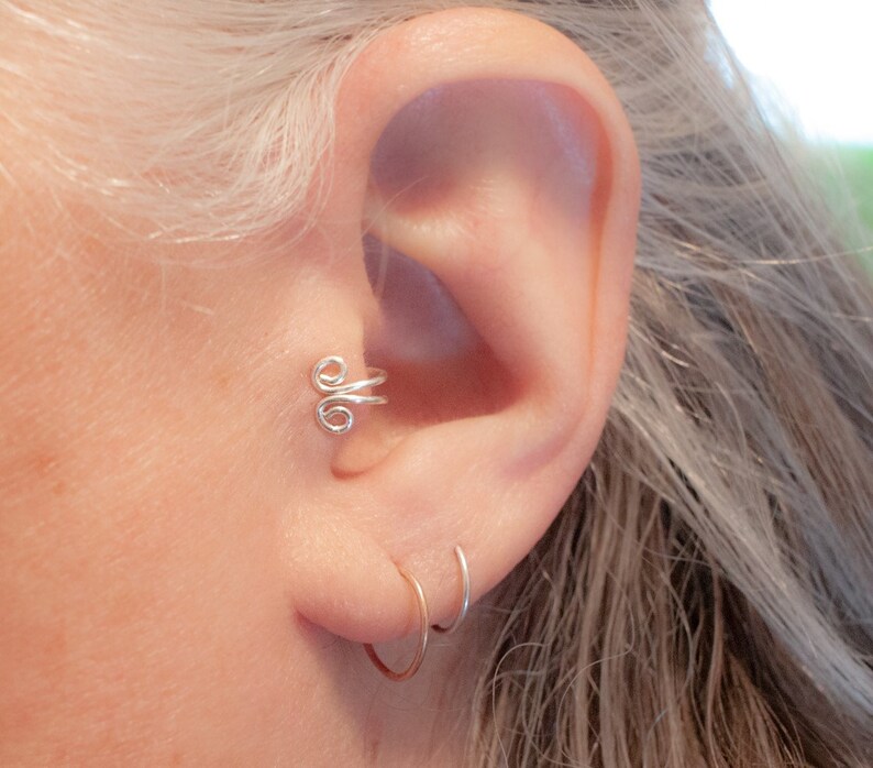 Tragus Ear Cuff 14k Gold Filled Rose Gold or Sterling Etsy