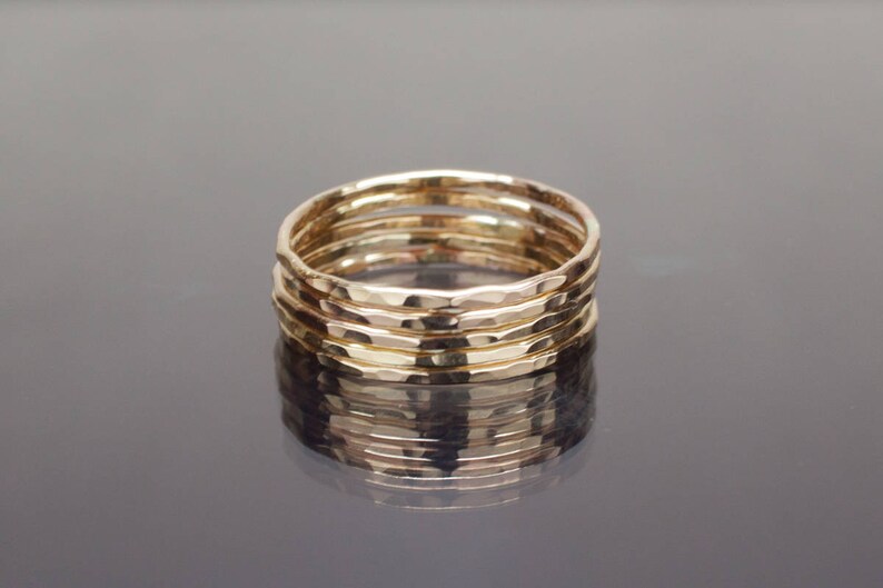 Gold Stacking Rings Set of 14k Gold Filled Stacking Rings Etsy
