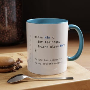 Mug de codage pour couple (lui et elle) pour petit ami programmeur, cadeau humoristique pour couples passionnés de C++, cadeau d'anniversaire pour ingénieur logiciel, mug geek pour la Saint-Valentin