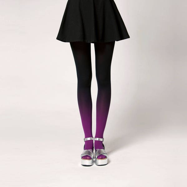 Ombré tights in Fuchsian Violet