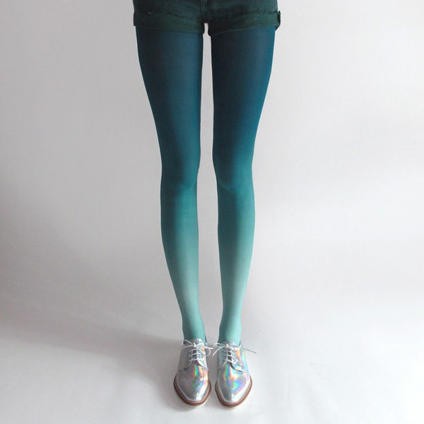 IMPERFECT, Ombré tights in Mermaid